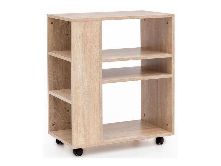 möbelando Regal Regal WL5.695 Sonoma 60x35x75 cm Regalwagen mit Rollen Holz, Schmales, 35 x 75 x 60 cm (B/H/L), grau von möbelando