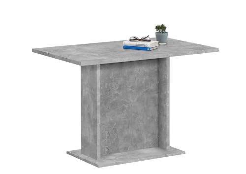 möbelando Säulen-Esstisch >BANDOL 3< in Beton LA - 110x77,5x70cm (BxHxT) von möbelando