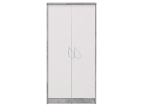 möbelando Schrank Beistellschrank Mehrzweckschrank Standschrank Holzschrank Olli I Beton/Weiß von möbelando