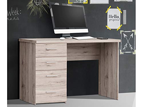 möbelando Schreibtisch Bürotisch Arbeitstisch Computertisch Tisch Büromöbel Balu II Sandeiche von möbelando