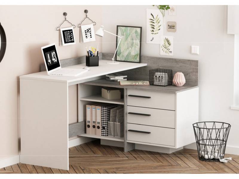 PREISBRECHER Eckschreibtisch Thales, 128,8 x 83,2 x 105,7 cm (B/H/T) von PREISBRECHER