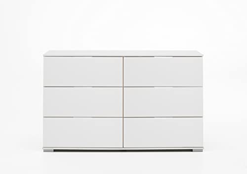 möbelando Schubkastenkommode Easy Plus Kommoden in weiß mit 6 Schubladen. Abmessungen (BxHxT) 130x83x41 cm von möbelando