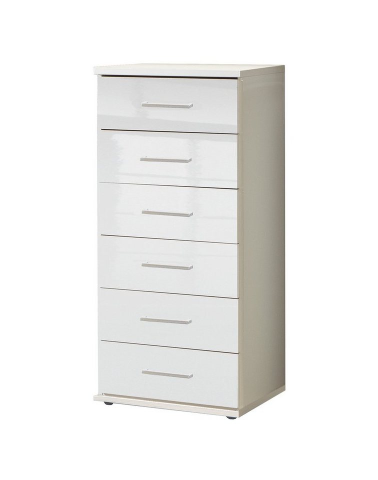 Wimex Schubkastenkommode in HOCHGLANZ LACK WEISS - 46x106x40cm (BxHxT) von Wimex