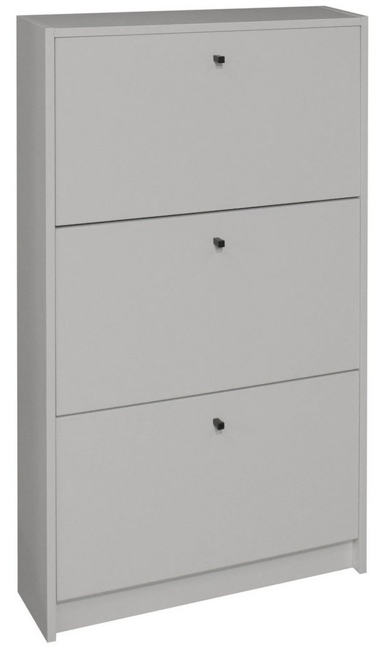 Mäusbacher Schuhkipper in kreidegrau matt lack, Holzwerkstoff - 60x104x16cm (BxHxT) von Mäusbacher