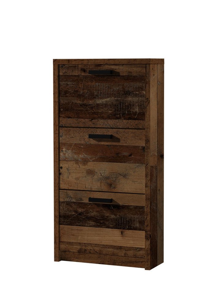 möbelando Schuhschrank Brady 64 x 125 x 24 cm (B/H/T) von möbelando