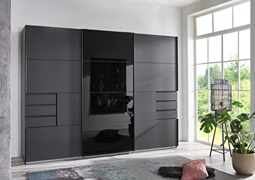 möbelando Schwebetürenschrank Kleiderschrank Schiebetürenschrank Schrank Susanetta II Graphit möbelando Schwebetürenschrank Kleiderschrank Schiebetürenschrank Schrank Susanetta II Graphit von möbelando