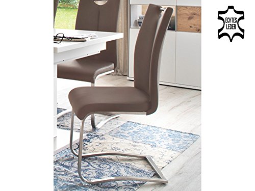 möbelando Schwingstuhl Küchenstuhl Esszimmerstuhl Schwinger Stuhl Kerrin II (2-er Set) Cappuccino von möbelando