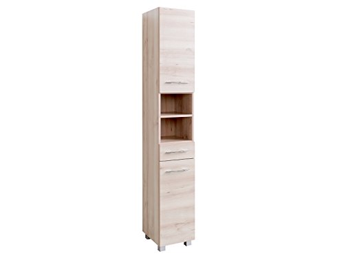 möbelando Seitenschrank Badschrank Standschrank Hochschrank Ablageschrank Porto III (Buche) von möbelando