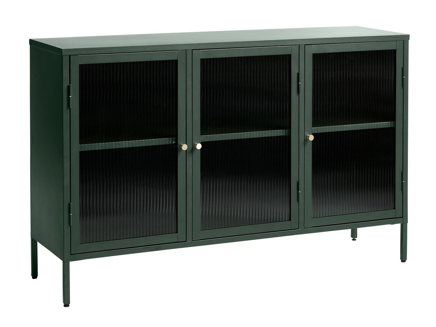 möbelando Sideboard BRONCO (B/H/T: 132x85x40 cm), aus Metall in grün von möbelando