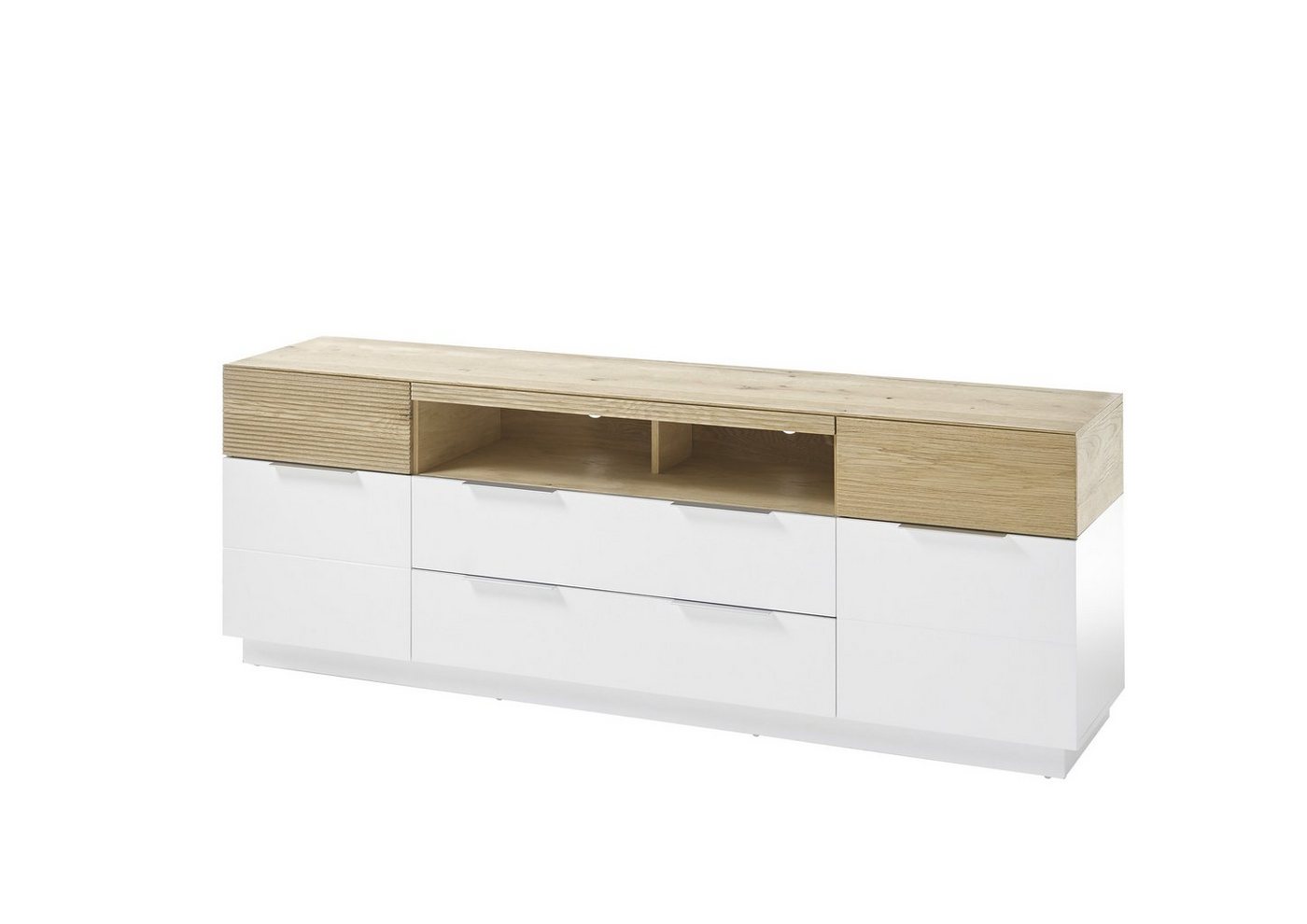 möbelando Sideboard DUBAI-I (BxHxT: 182x65x40 cm), aus Holzwerkstoff, Holz in weiß, holzfarben von möbelando