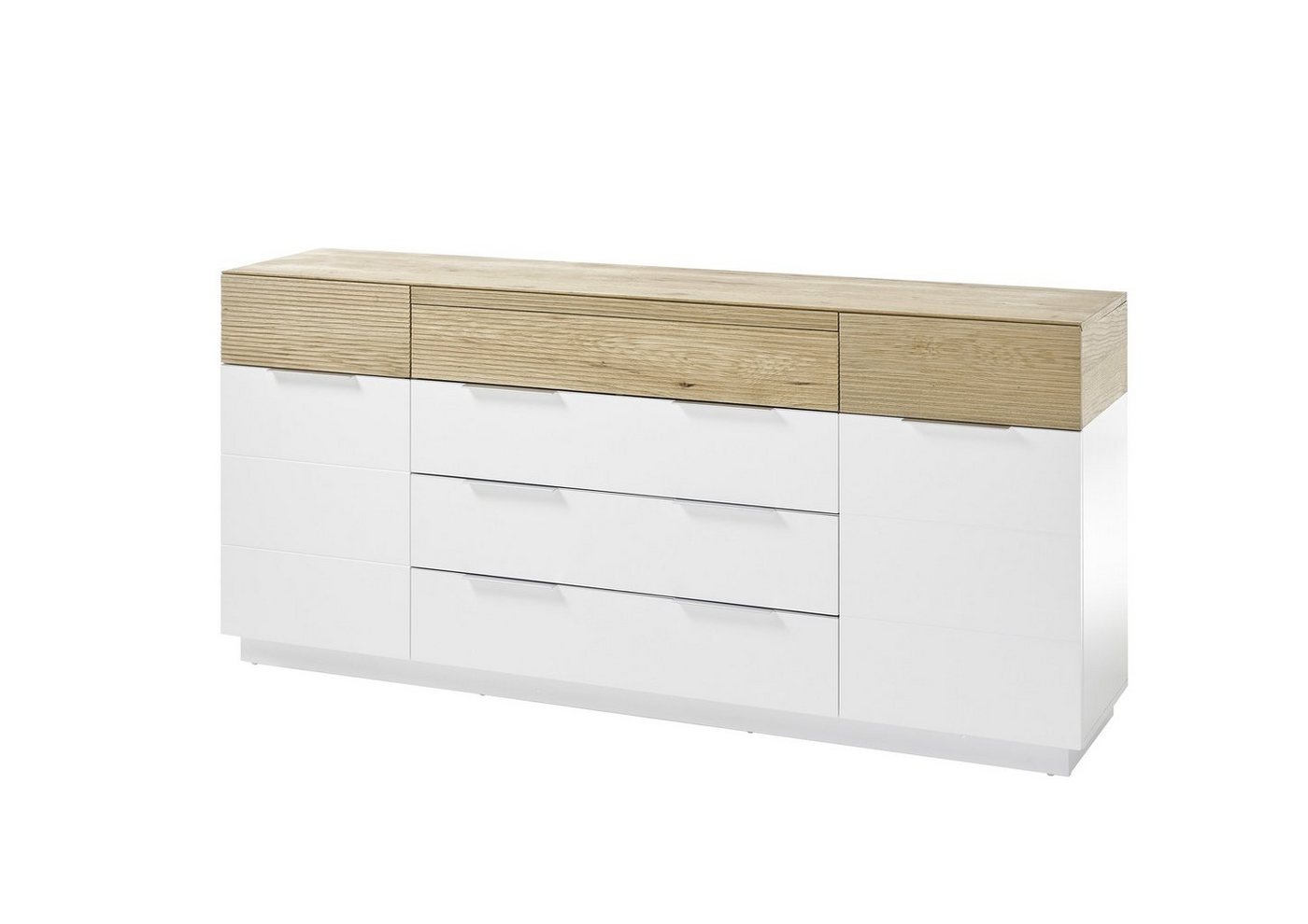 möbelando Sideboard DUBAI-I (BxHxT: 182x83x40 cm), aus Holzwerkstoff, Holz in weiß, holzfarben von möbelando