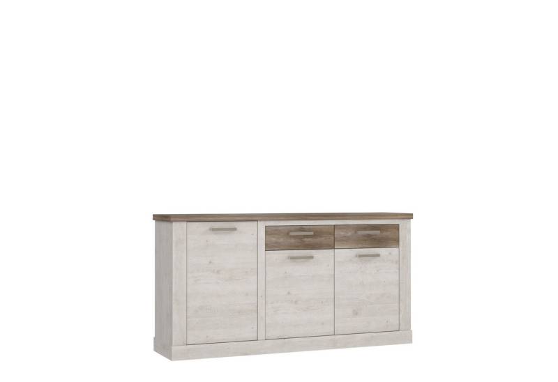 freiraum Sideboard Duro (BxHxT: 173,9x90,3x41,3 cm), aus Holzwerkstoff in Pinia Weiss kombiniert mit Eiche Antik von freiraum