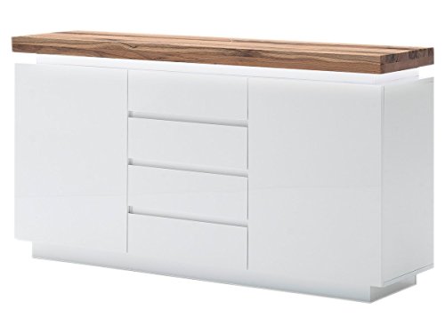 möbelando Sideboard Kommode Highboard Anrichte Mehrzeckschrank Weiß mit LED Lisa I möbelando Sideboard Kommode Highboard Anrichte Mehrzeckschrank Weiß mit LED Lisa I von möbelando