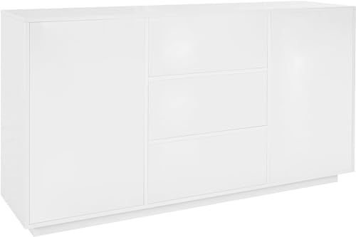möbelando Sideboard >Syrakus< in weiß Hochglanz - 160x86x41,4 (BxHxT) von möbelando