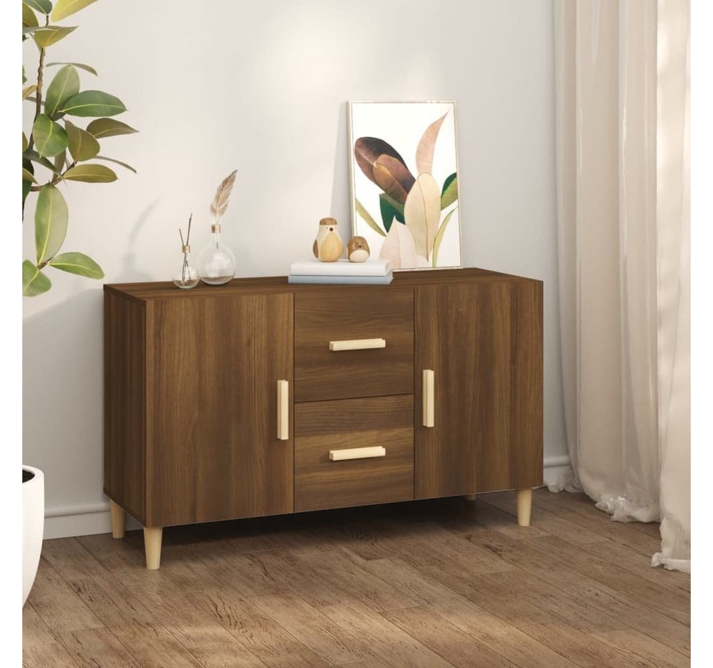 möbelando Sideboard Torres (BxHxT: 100x60x36 cm), in Braun Eichen-Optik mit 2 Schubladen und 2 Türen von möbelando