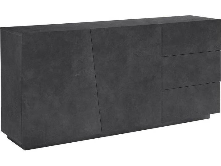 möbelando Sideboard Viterbo, 180 x 86 x 43 cm (B/H/T), Schiefer Nachbildung von möbelando