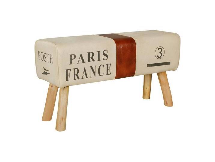 möbelando Sitzhocker Design Turnbock Sitzbank CANVAS Braun 91 x 51 x 30 cm, Turnhocker, 30 x 51 x 91 cm (B/H/L), braun von möbelando