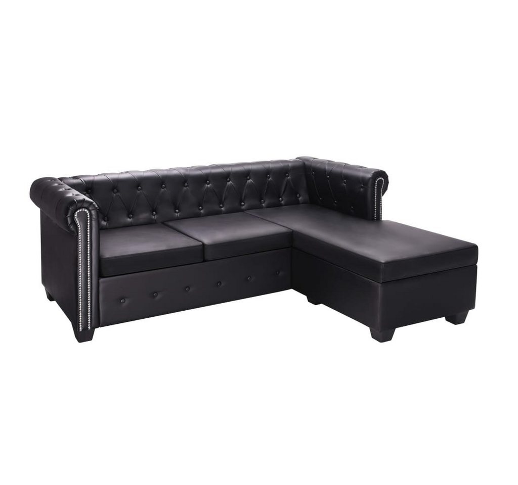 möbelando Sofa Bernbeuren, L/B/H: 200x140x73 cm, aus Kunstleder in Schwarz von möbelando