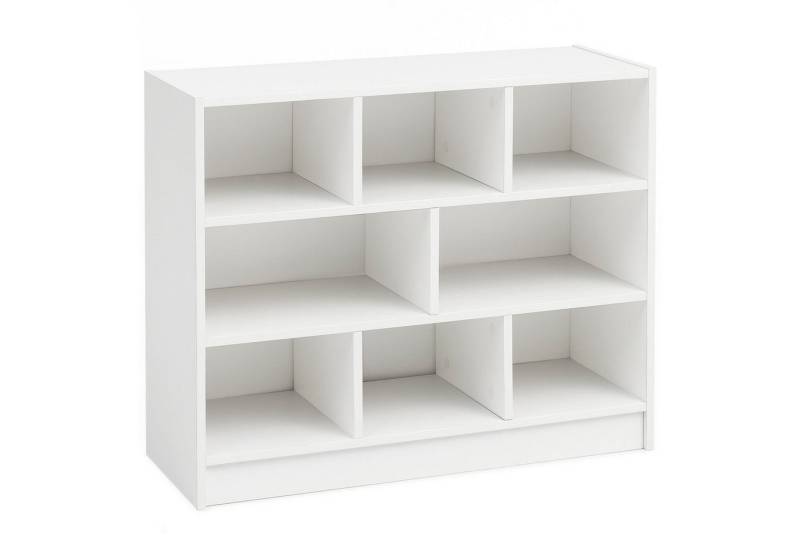 möbelando Bücherregal Bücherregal WL5.819 Weiß 80x68,5x29,5 cm Regal Standregal Modern, 30 x 69 x 80 cm (B/H/L) von möbelando