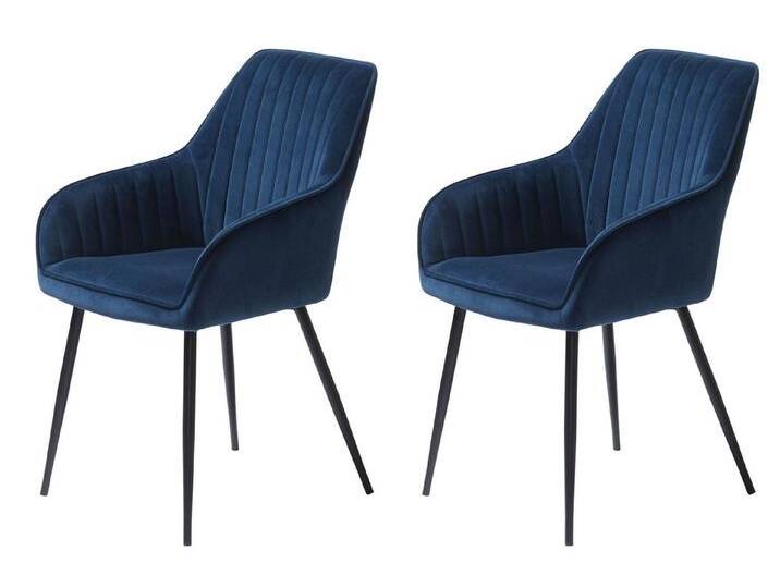 möbelando Stuhl Marbella (2er-Set), 58 x 85 x 59 cm (B/H/T), schwarz von möbelando