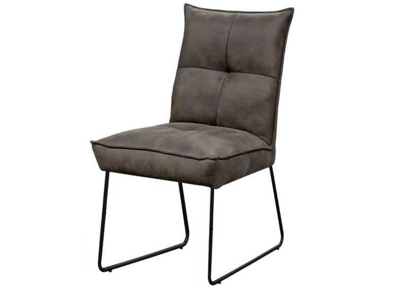 Lebenswert Stuhl ST-0712 (BxHxT: 53x94x60 cm), aus Metall in dunklegrau von Lebenswert