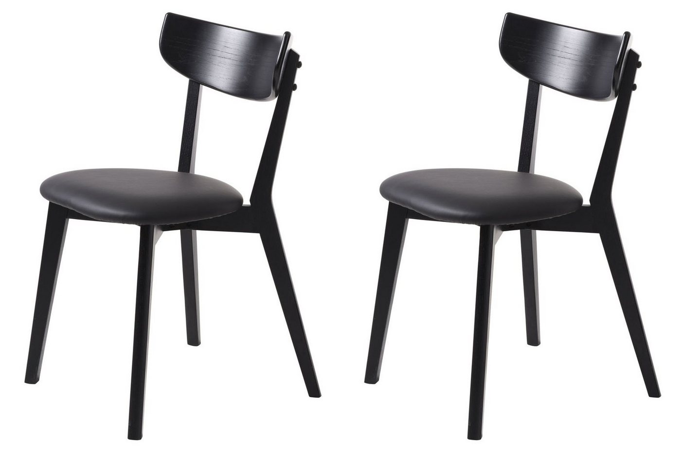 UNIQUE furniture A/S Stuhl aus Eiche in schwarz (2er-Set) von UNIQUE furniture A/S