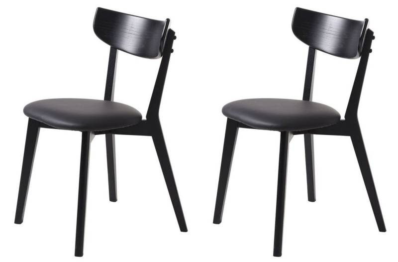 UNIQUE furniture A/S Stuhl aus Eiche in schwarz (2er-Set) von UNIQUE furniture A/S