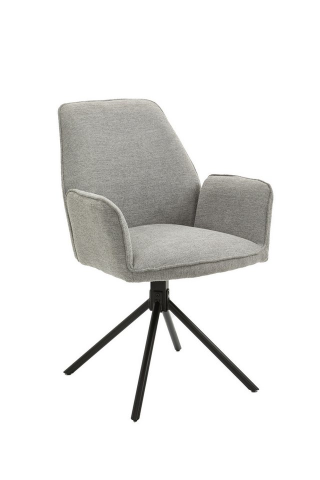 DC Living Stuhl aus Webstoff in grau. Abmessungen (BxHxT) 57x89x61 cm (2er-Set) von DC Living