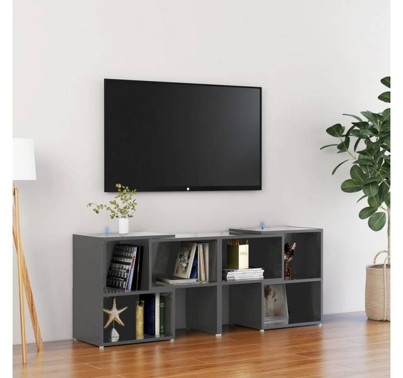 möbelando TV-Board 3008169 (LxBxH: 30x104x52 cm), in Hochglanz-Grau von möbelando