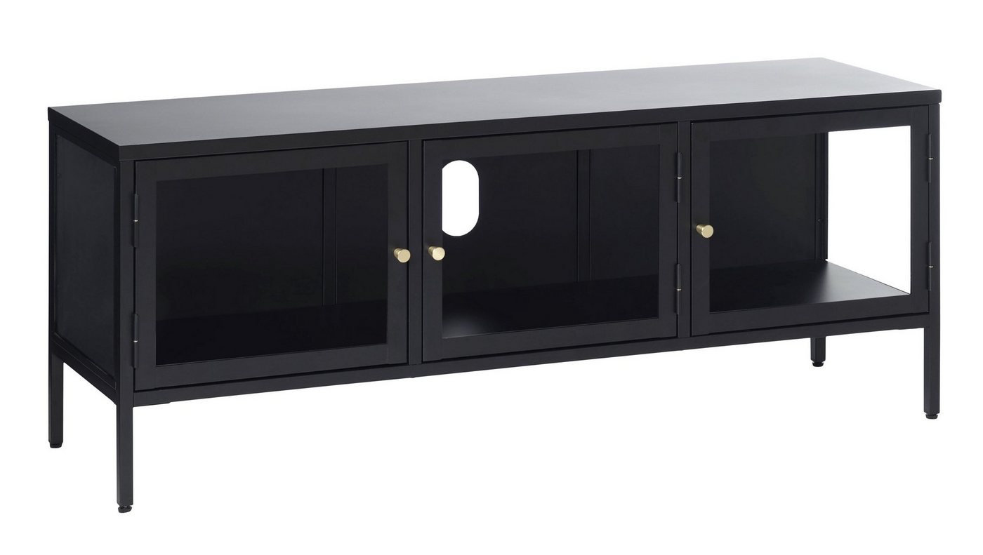 möbelando TV-Board CARMEL (B/H/T: 132x52x40 cm), aus Metall in schwarz von möbelando