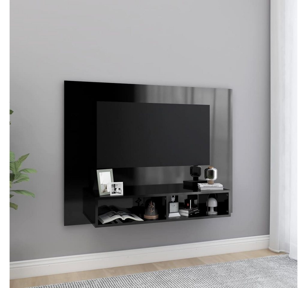 möbelando TV-Board Förderstedt (L/B/H: 120x23x90 cm), in Hochglanz-Schwarz von möbelando