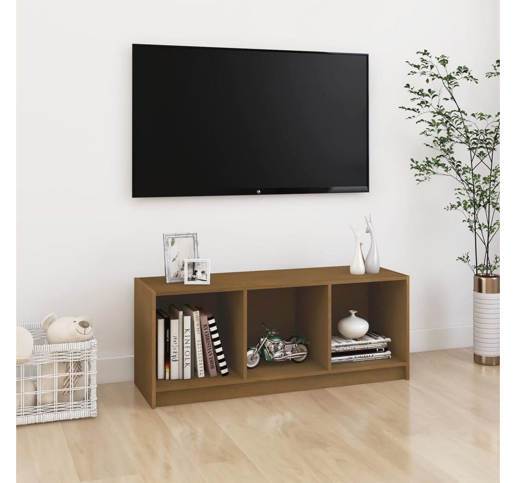 möbelando TV-Board Holzhausen (B/H/T: 104x41x33 cm), aus Massivholz in Honigbraun von möbelando