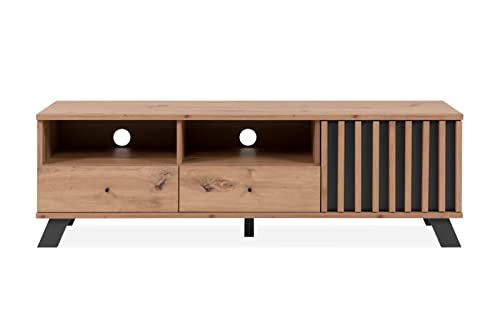 möbelando TV-Board Medan 56A in Artisan Oak/Anthrazit. Abmessungen (BxHxT) 138x44x40 cm von möbelando