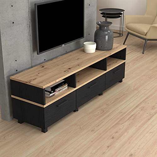 möbelando TV-Lowboard Fernsehtisch Unterschrank HiFi Element Schrank Rack Limnos I von möbelando