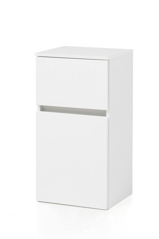 möbelando Unterschrank »Kopenhagen« Moderner Unterschrank, Korpus aus melaminharzbeschichteter Spanplatte in Weiß, Front aus MDF in Matt Weiß, mit 1 Tür, 1 Schubkasten mit Softclose-Funktion und 1 Einlegeboden, Breite 40 cm, Höhe 79 cm, Tiefe 35 cm. möbelando Unterschrank »Kopenhagen« Moderner Unterschrank, Korpus aus melaminharzbeschichteter Spanplatte in Weiß, Front aus MDF in Matt Weiß, mit 1 Tür, 1 Schubkasten mit Softclose-Funktion und 1 Einlegeboden, Breite 40 cm, Höhe 79 cm, Tiefe 35 cm. von möbelando