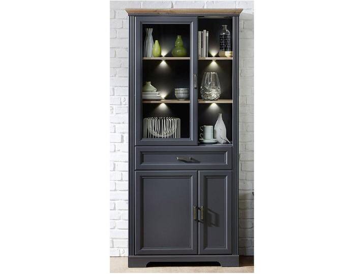 möbelando Vitrine Jasmin mit 1 Glastür 3 Holztüren und 1 Schublade inkl. Beleuchtung. Türen und Schubkästen mit Soft-Close-Funktion sowie Metallgriffen möbelando Vitrine Jasmin mit 1 Glastür 3 Holztüren und 1 Schublade inkl. Beleuchtung. Türen und Schubkästen mit Soft-Close-Funktion sowie Metallgriffen von möbelando