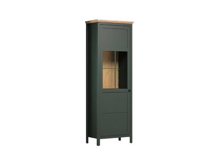 möbelando Vitrine Stanton 69 x 198 x 39 cm (B/H/T), braun grün von möbelando