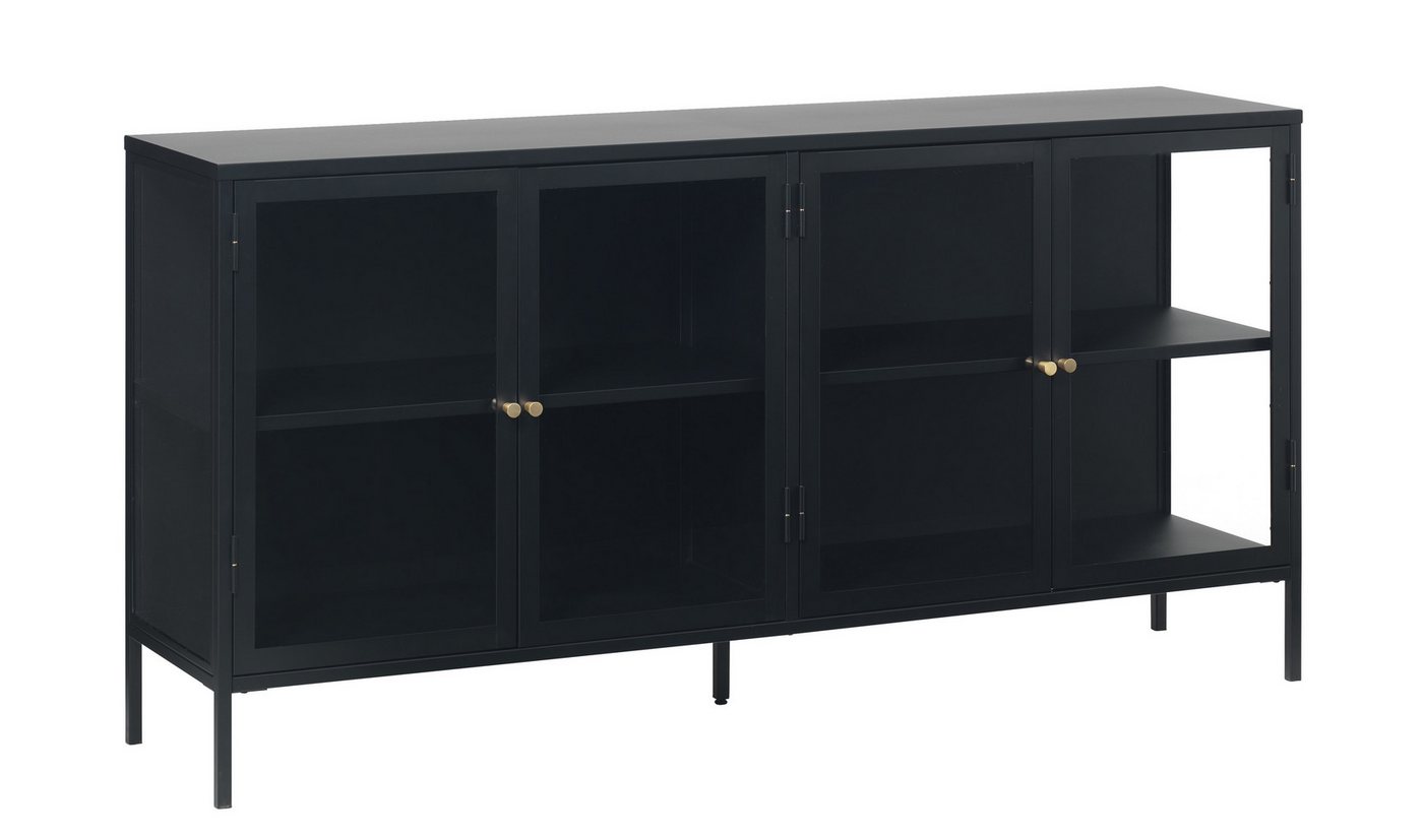 UNIQUE furniture A/S Vitrine aus Metall Schwarz Lackiert in Metall Schwarz Lackiert (B/H/T: 170x85x40 cm) von UNIQUE furniture A/S