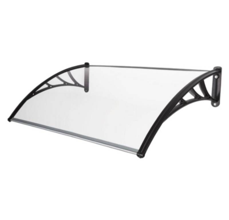 Harms Import Vordach aus Polycarbonat in schwarz. Abmessungen (LxBxH) 80x100x27 cm von Harms Import
