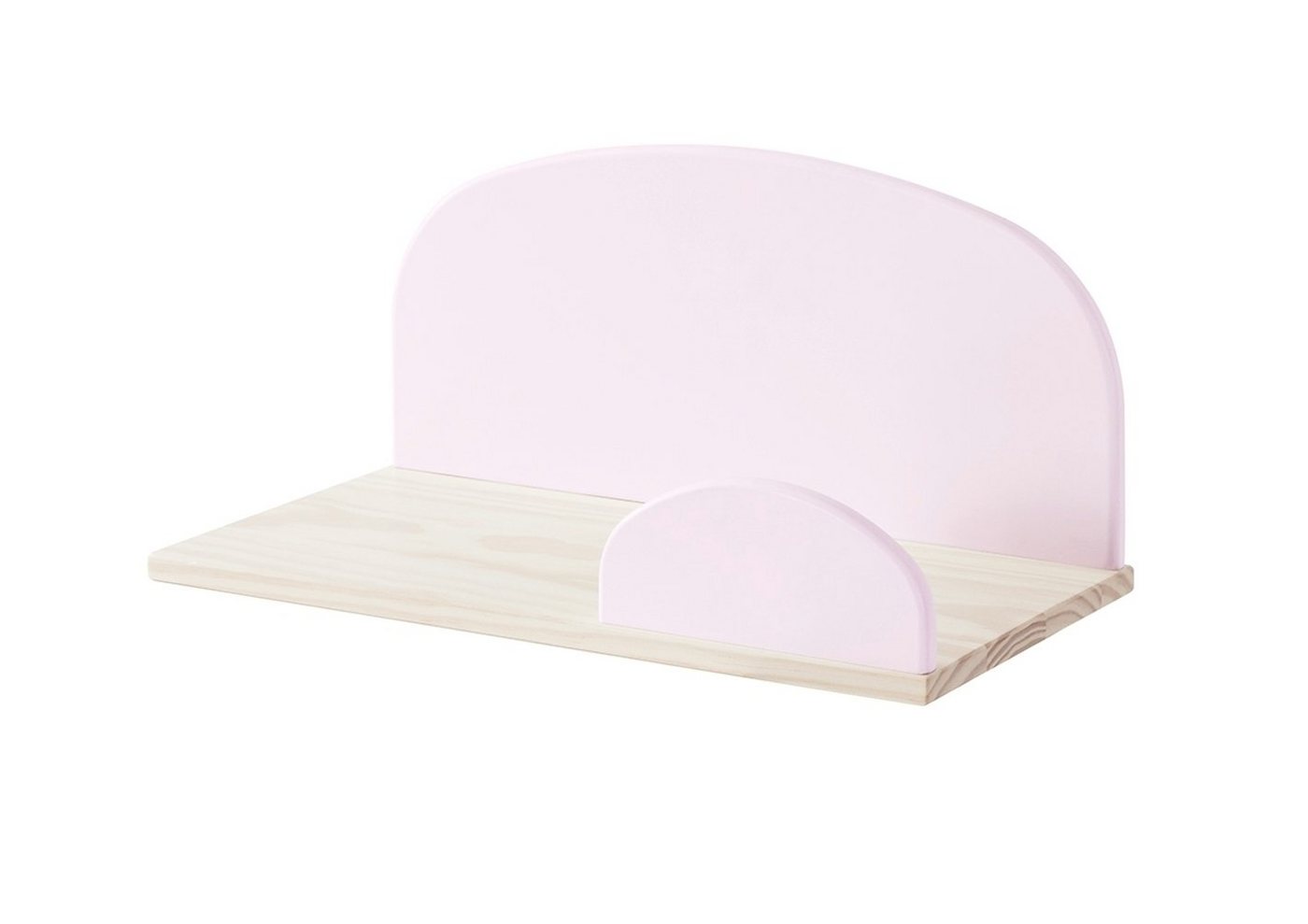 möbelando Wandregal KIDDY, aus Massiv Kiefer und MDF in rosa. Abmessungen (BxHxT) 45x25x22 cm von möbelando