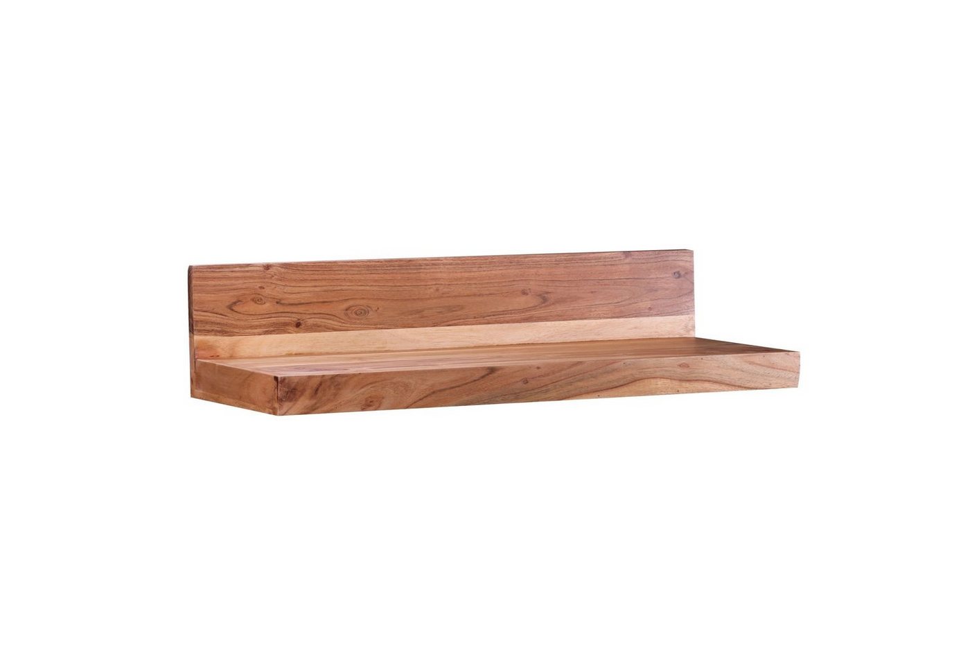 möbelando Wandregal Wandregal MUMBAI Massiv-Holz Akazie Holzregal 80, Wandregal MUMBAI Massiv-Holz Akazie Holzregal 80 cm Landhaus-Stil Hänge-Regal Echt-Holz Wand-Board Natur-Produkt von möbelando