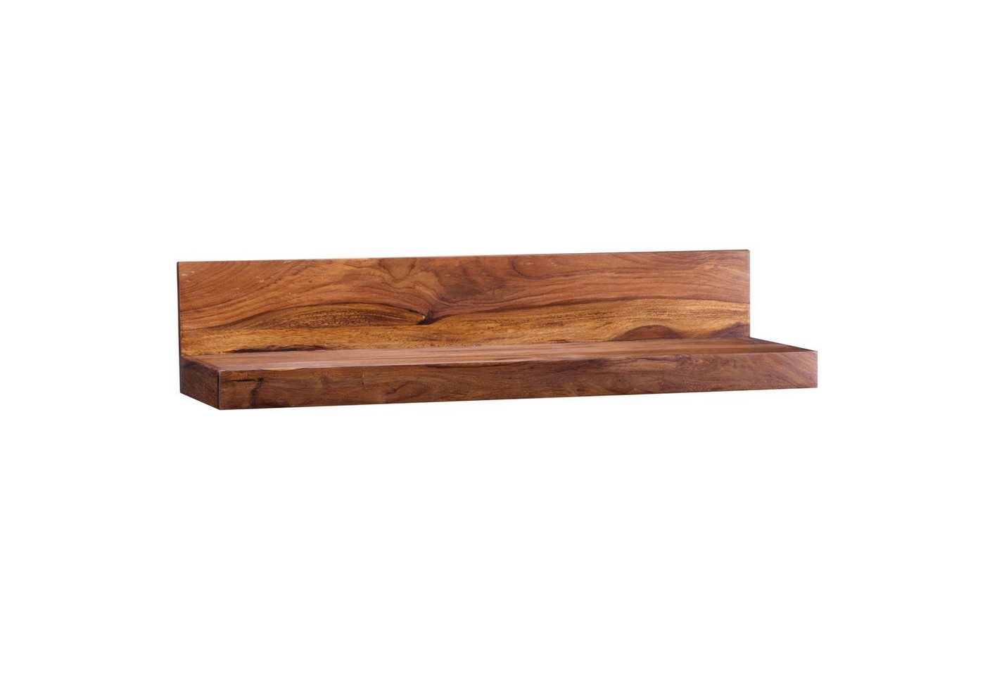 möbelando Wandregal Wandregal MUMBAI Massiv-Holz Sheesham Holzregal, Wandregal MUMBAI Massiv-Holz Sheesham Holzregal 80 cm Landhaus-Stil Hänge-Regal Echt-Holz Wand-Board Natur-Produkt von möbelando