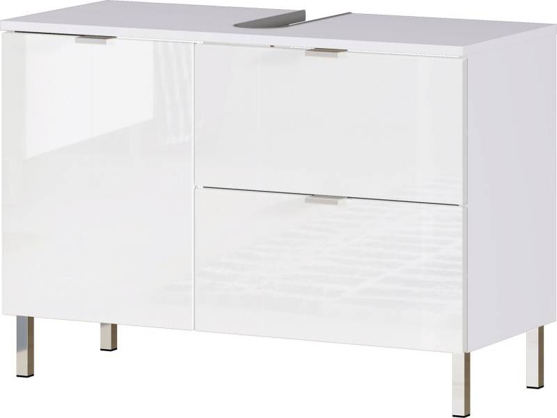 freiraum Waschbeckenunterschrank 415 (BxHxT: 80x56x34 cm) in weiss mit einer Schublade und einer Tür von freiraum