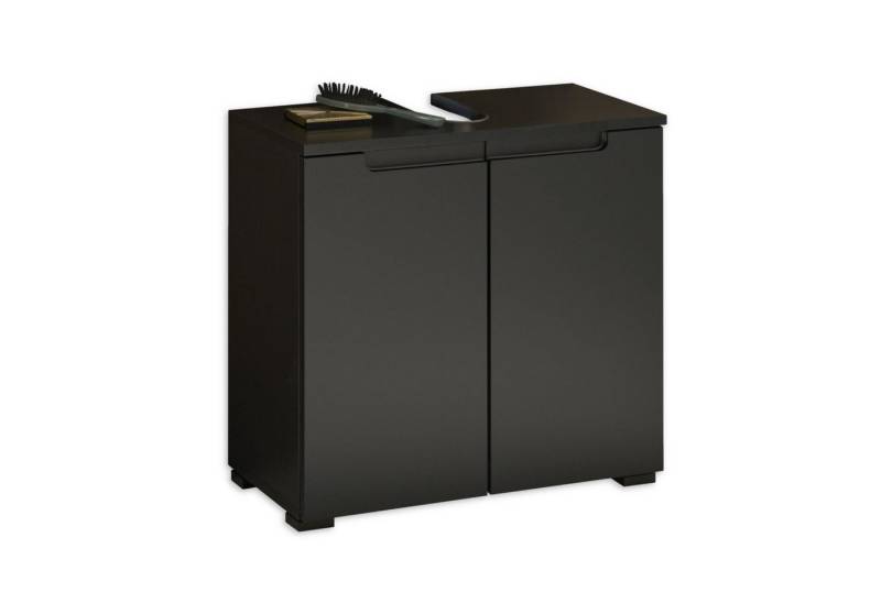 PREISBRECHER Waschbeckenunterschrank Spice in Schwarz matt mit 2 Türen. Abmessungen (BxHxT) 60x57x32 cm von PREISBRECHER