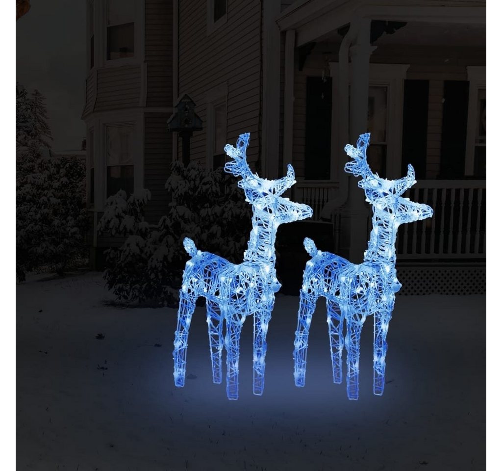 möbelando Weihnachtsfigur 3013527 (2er-Set), mit 80 LEDs aus Acryl in blau. Abmessungen (H) 55 cm von möbelando