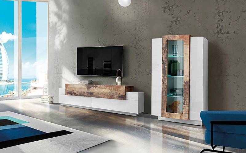 möbelando Wohnwand Catania, 290 x 120,5 x 45 cm (B/H/T) von möbelando