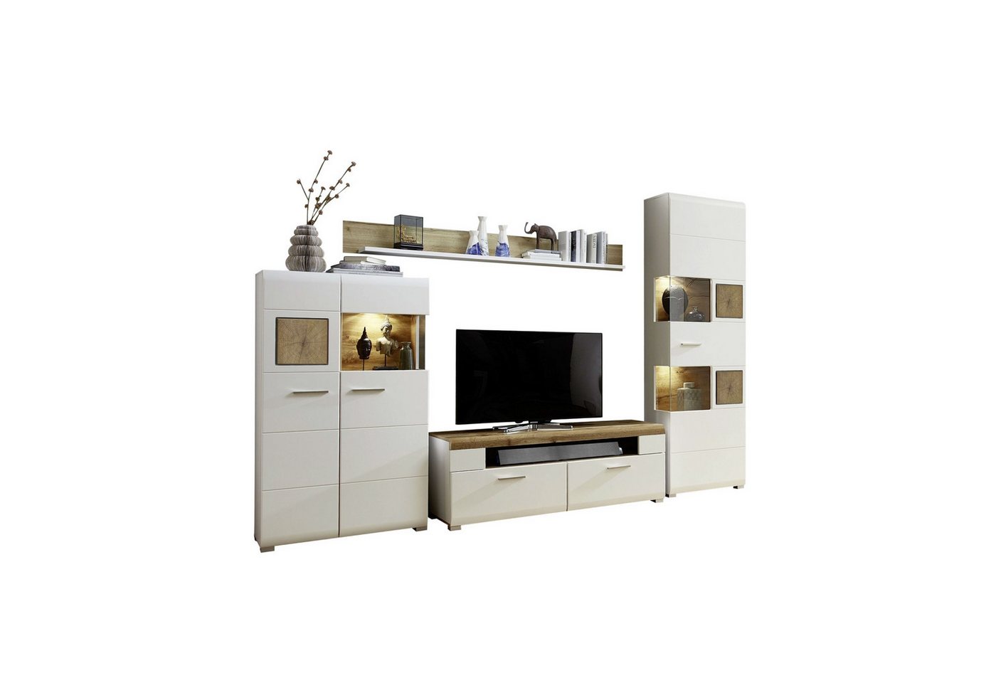möbelando Wohnwand Kathlin, 325 x 205 x 47 cm (B/H/T) von möbelando