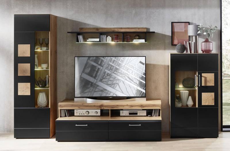 freiraum Wohnwand "Sidonia II", (4-St), 340 x 208 x 52 cm (B/H/T) von freiraum