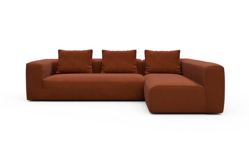moebelfaktor Ecksofa Fred 2x 2,5-Sitzer rechts offen, Modular, tief, komfortabel, breite Armlehnen von moebelfaktor