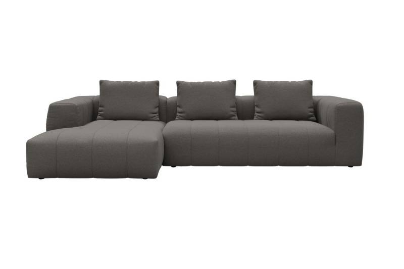 moebelfaktor Ecksofa Hugo 2,5-Sitzer Armlehne rechts mit Chaiselongue, Modular, ohne sichtbare Füße, durchgehende Steppung von moebelfaktor